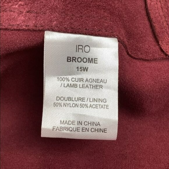 IRO Leather Broome Cropped MOTO Jacket Womens 10 - Like New - Picture 11 of 15